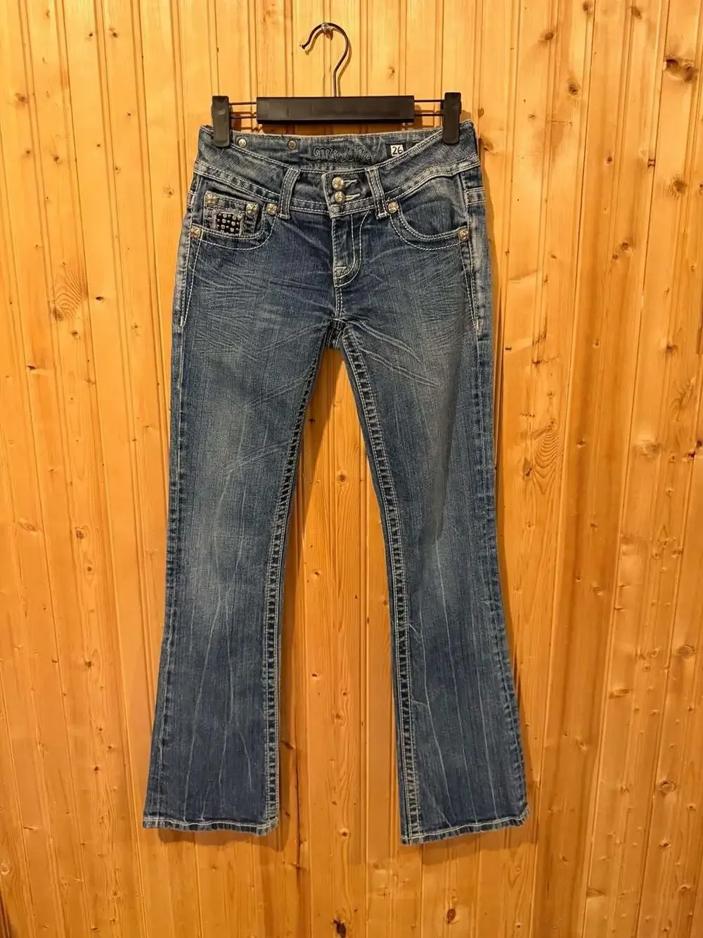 Miss Me Women's Studded Embellished Bootcut Jeans Size 26